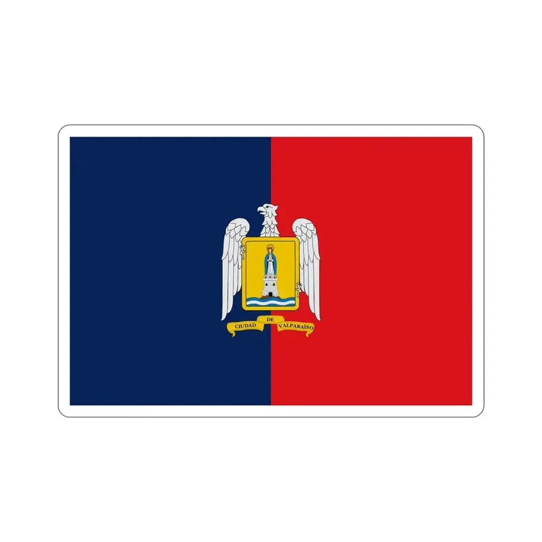 Flag of Valparaíso Chile STICKER Vinyl Die-Cut Decal 6 Inch - The Sticker Space