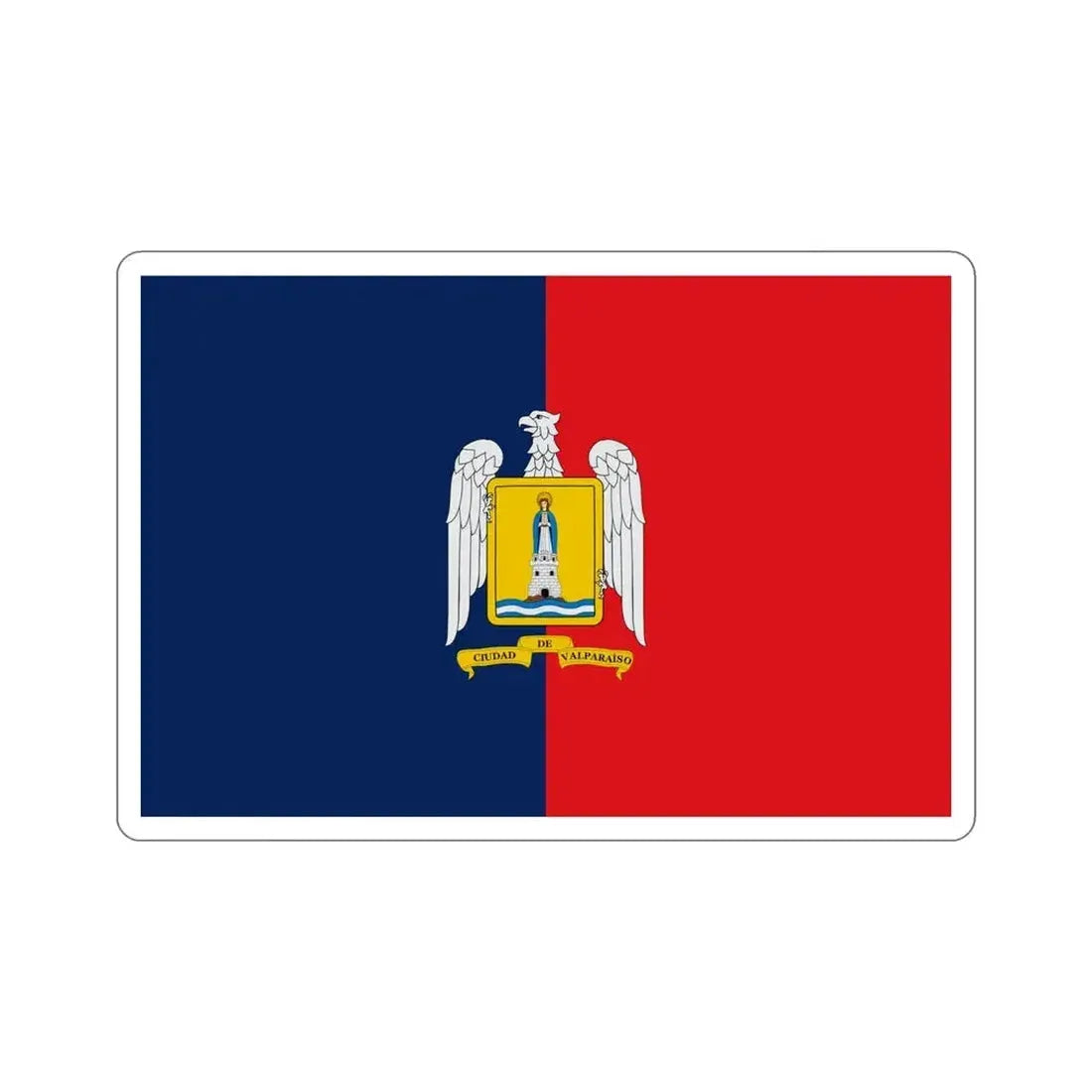 Flag of Valparaíso Chile STICKER Vinyl Die-Cut Decal - The Sticker Space