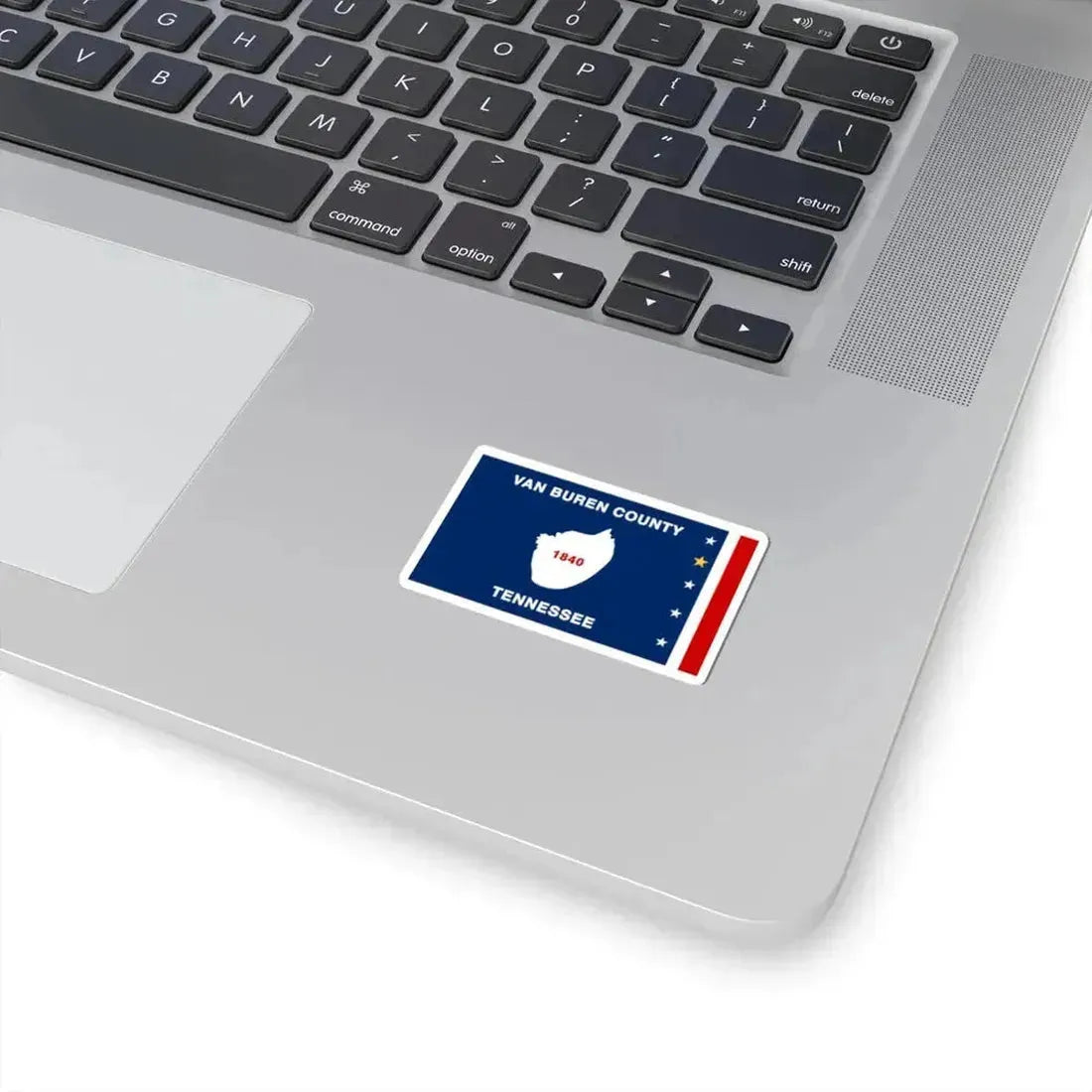 Flag of Van Buren County Tennessee (United States) STICKER Vinyl Kiss-Cut Decal - The Sticker Space
