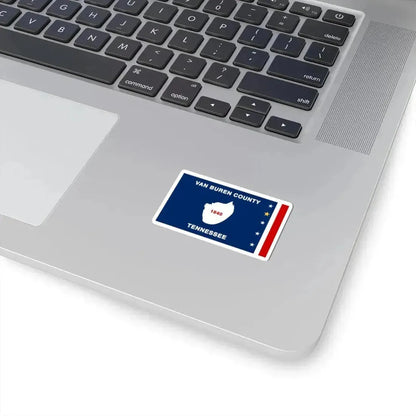 Flag of Van Buren County Tennessee (United States) STICKER Vinyl Kiss-Cut Decal - The Sticker Space