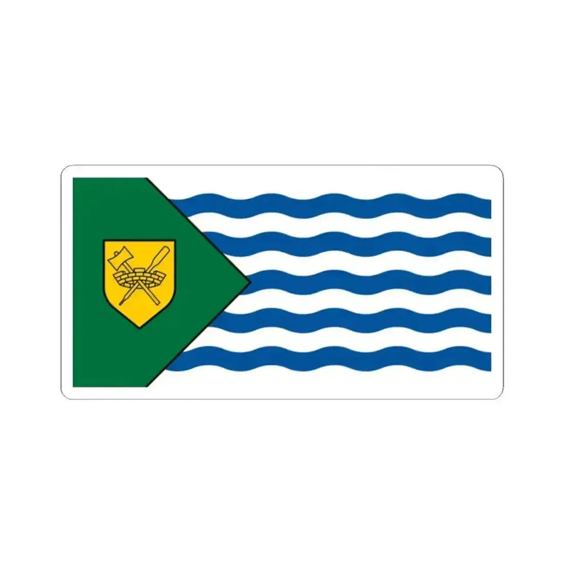 Flag of Vancouver (Canada) STICKER Vinyl Kiss-Cut Decal 2 Inch White - The Sticker Space