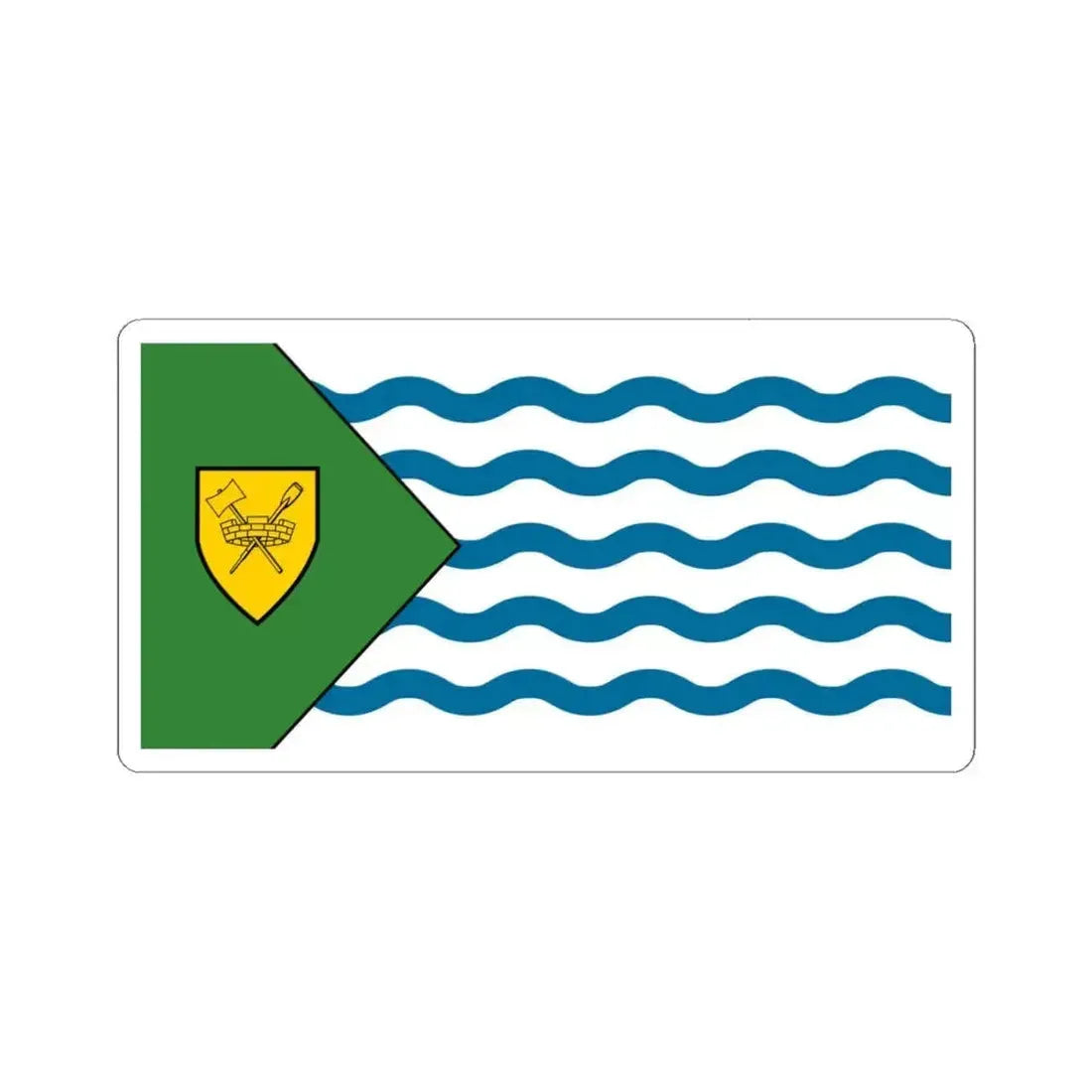 Flag of Vancouver Canada - STICKER Vinyl Kiss-Cut Decal 4 Inch White - The Sticker Space
