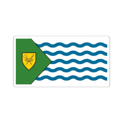 Flag of Vancouver Canada - STICKER Vinyl Kiss-Cut Decal 4 Inch White - The Sticker Space