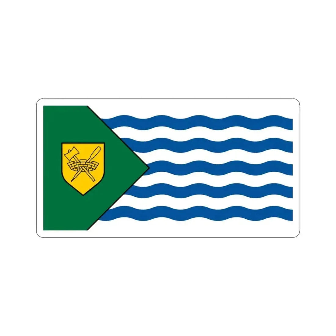 Flag of Vancouver (Canada) STICKER Vinyl Kiss-Cut Decal 6 Inch White - The Sticker Space