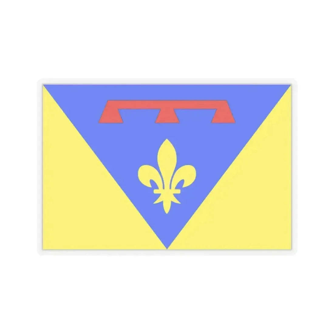 Flag of Var France 2 - STICKER Vinyl Kiss-Cut Decal 2 Inch Transparent - The Sticker Space