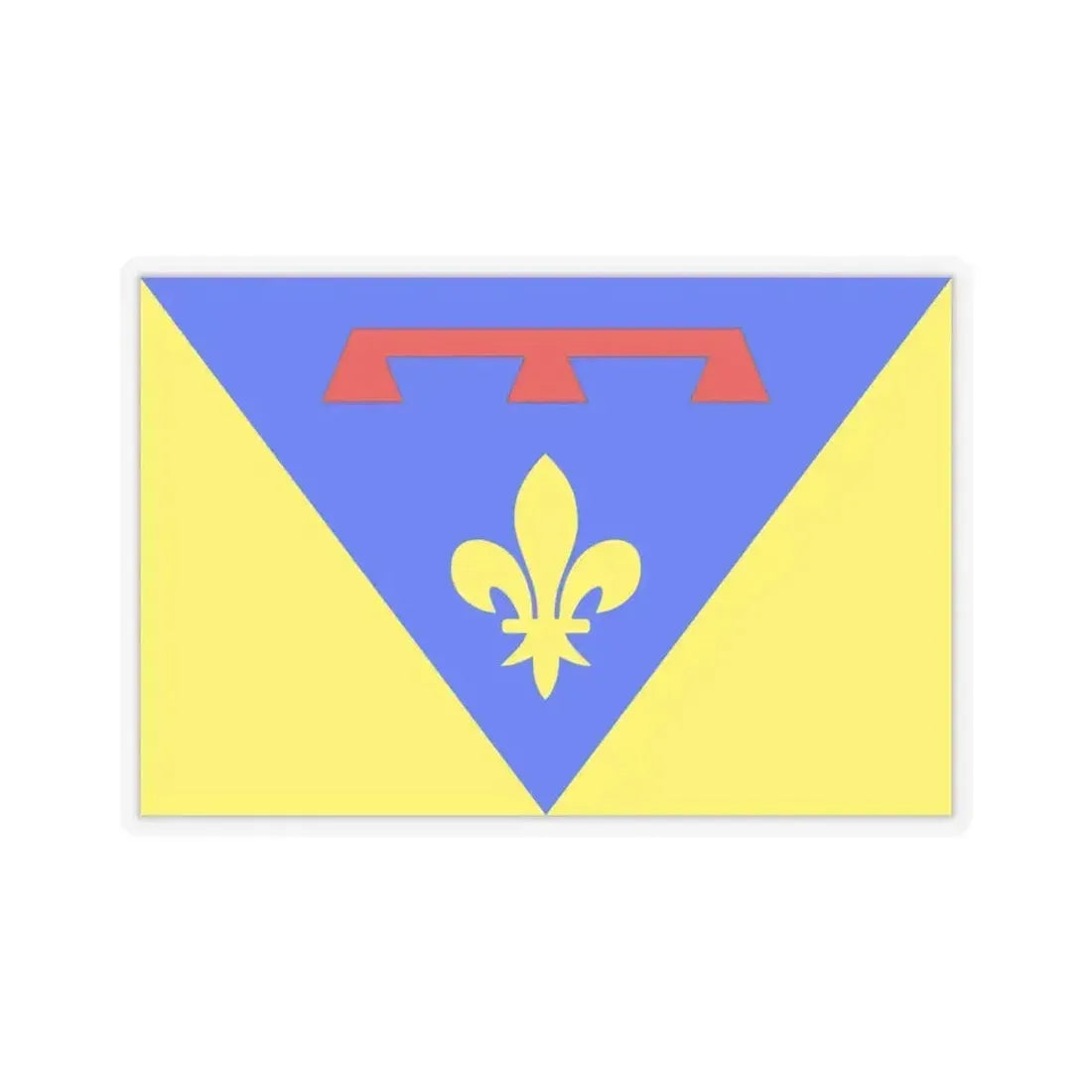 Flag of Var France 2 - STICKER Vinyl Kiss-Cut Decal 4 Inch Transparent - The Sticker Space