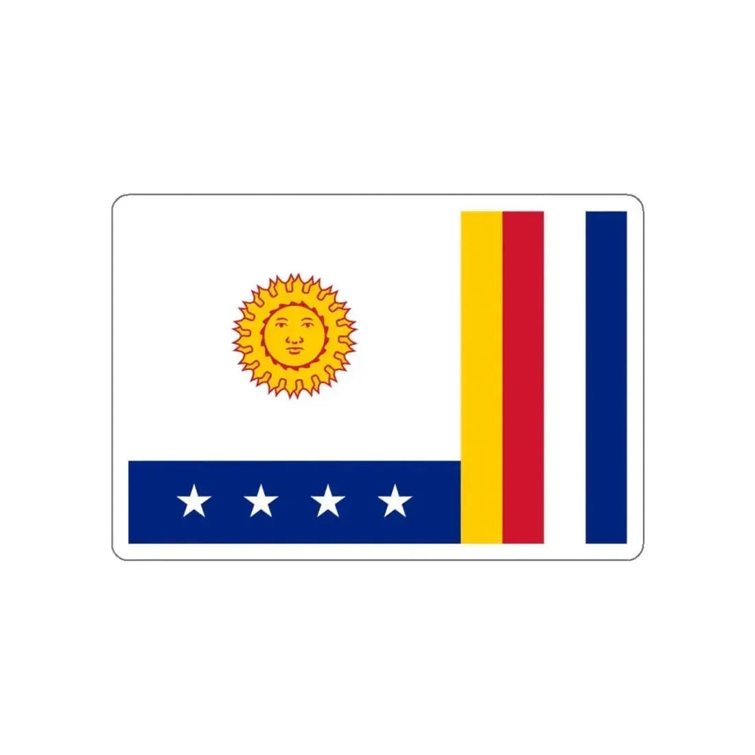 Flag of Vargas Venezuela STICKER Vinyl Die-Cut Decal 5 Inch - The Sticker Space