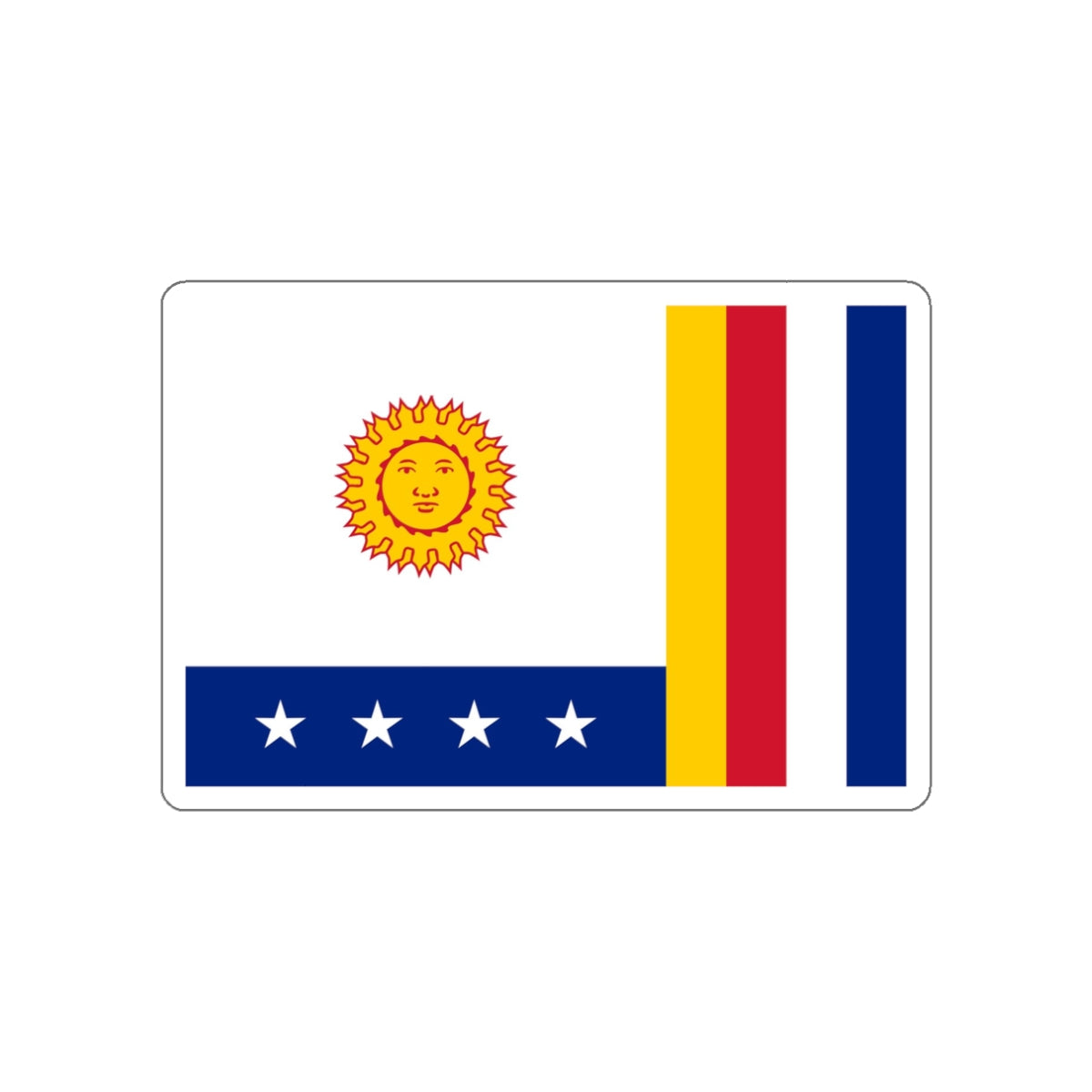 Flag of Vargas Venezuela STICKER Vinyl Die-Cut Decal-White-The Sticker Space