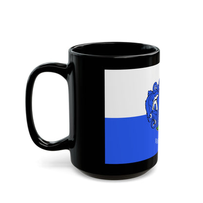 Flag of Vas County Hungary - Black Coffee Mug-The Sticker Space