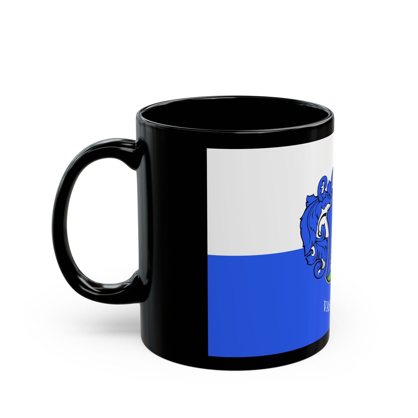 Flag of Vas County Hungary - Black Coffee Mug-The Sticker Space