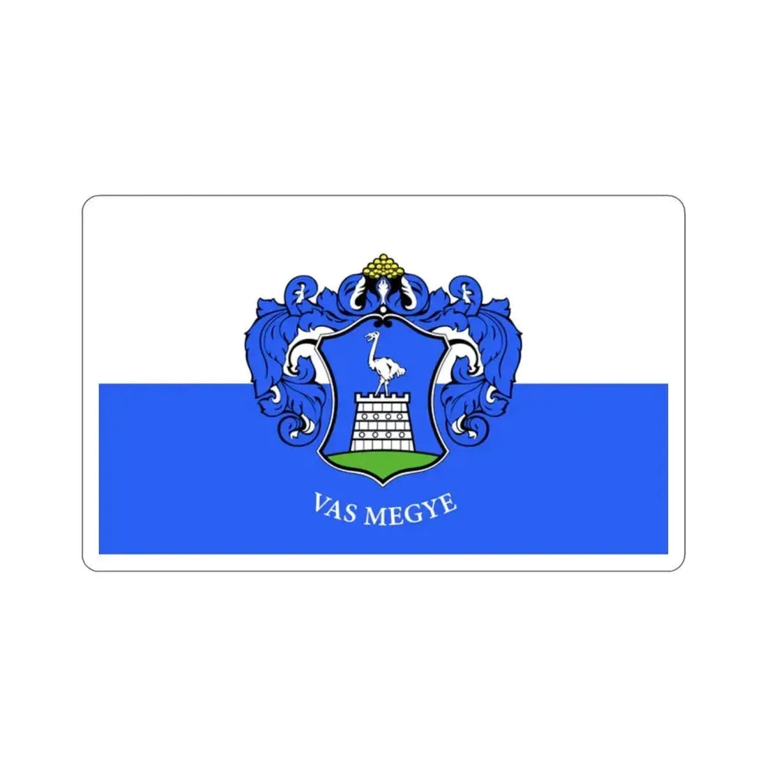 Flag of Vas County Hungary STICKER Vinyl Die-Cut Decal 2 Inch - The Sticker Space