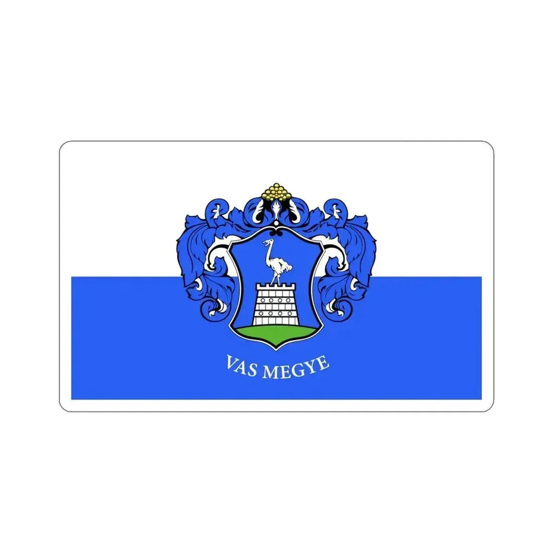 Flag of Vas County Hungary STICKER Vinyl Die-Cut Decal 4 Inch - The Sticker Space