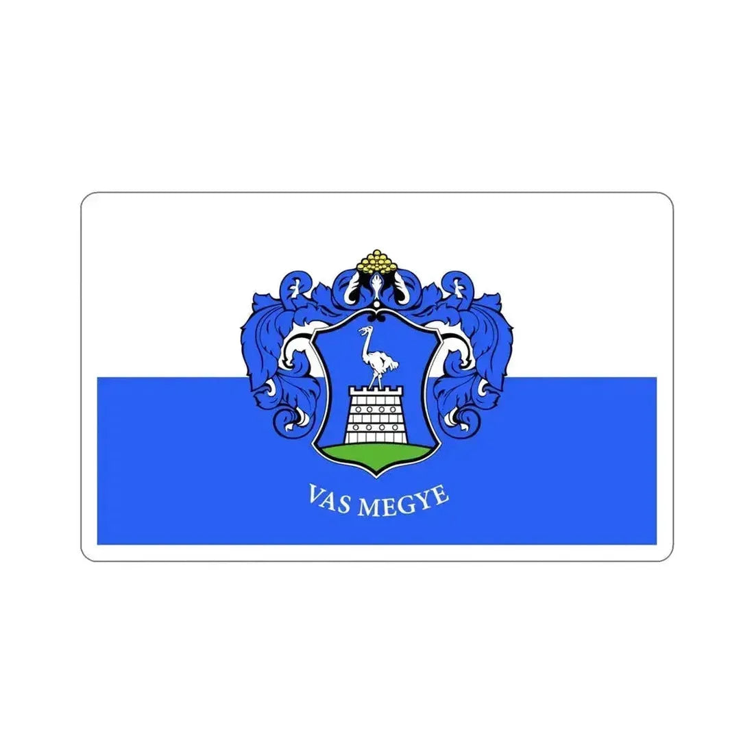 Flag of Vas County Hungary STICKER Vinyl Die-Cut Decal 5 Inch - The Sticker Space