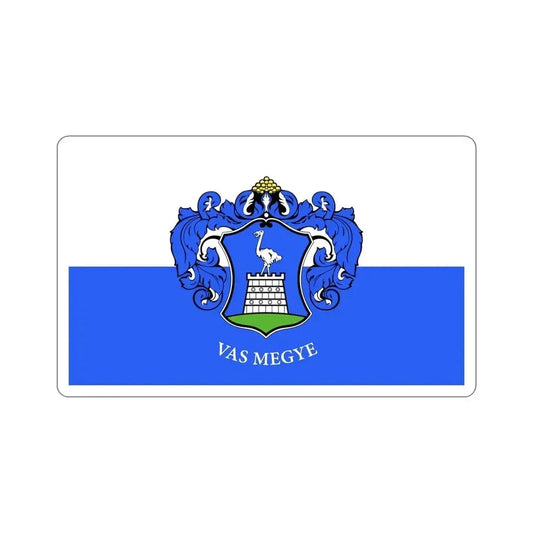 Flag of Vas County Hungary STICKER Vinyl Die-Cut Decal 6 Inch - The Sticker Space