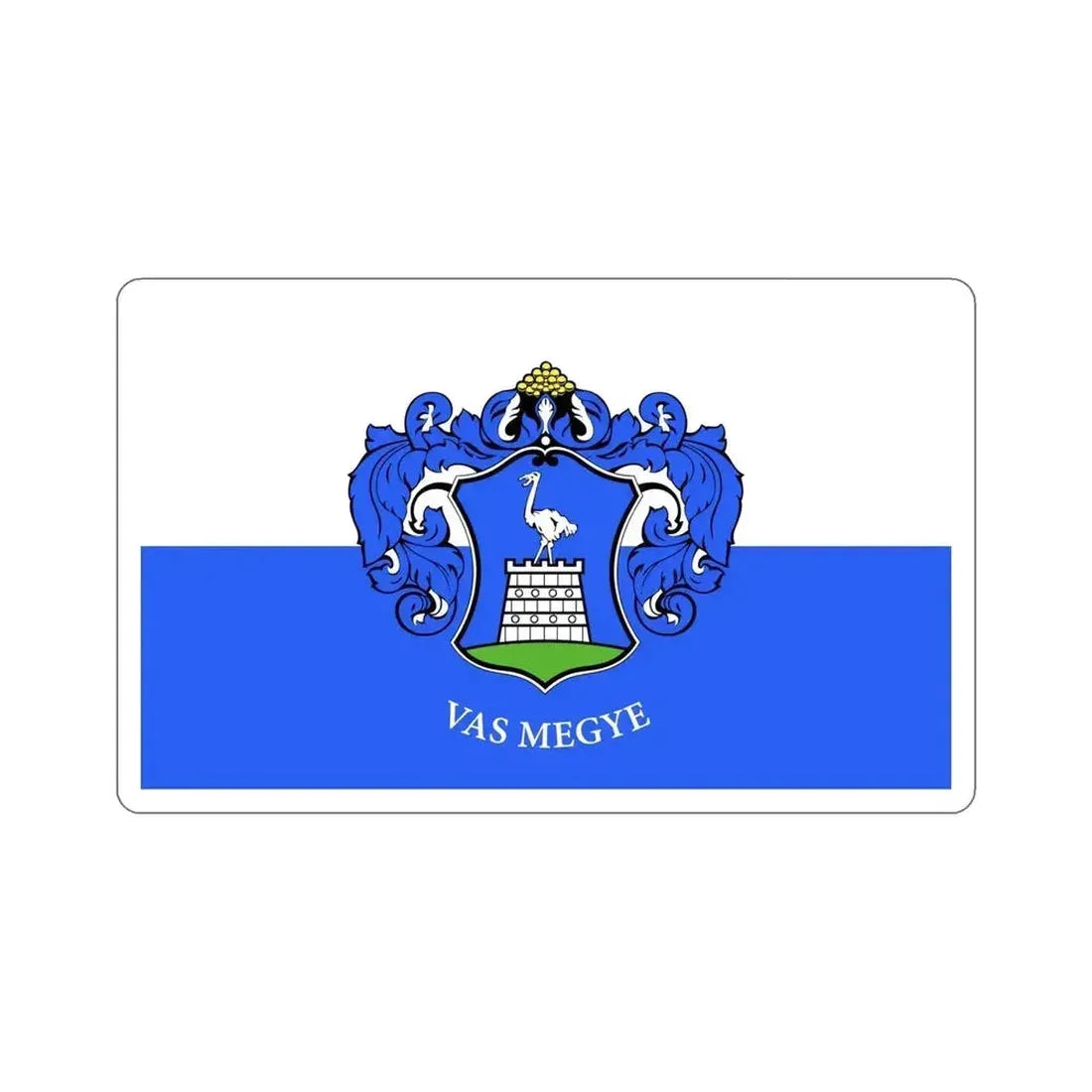 Flag of Vas County Hungary STICKER Vinyl Die-Cut Decal - The Sticker Space