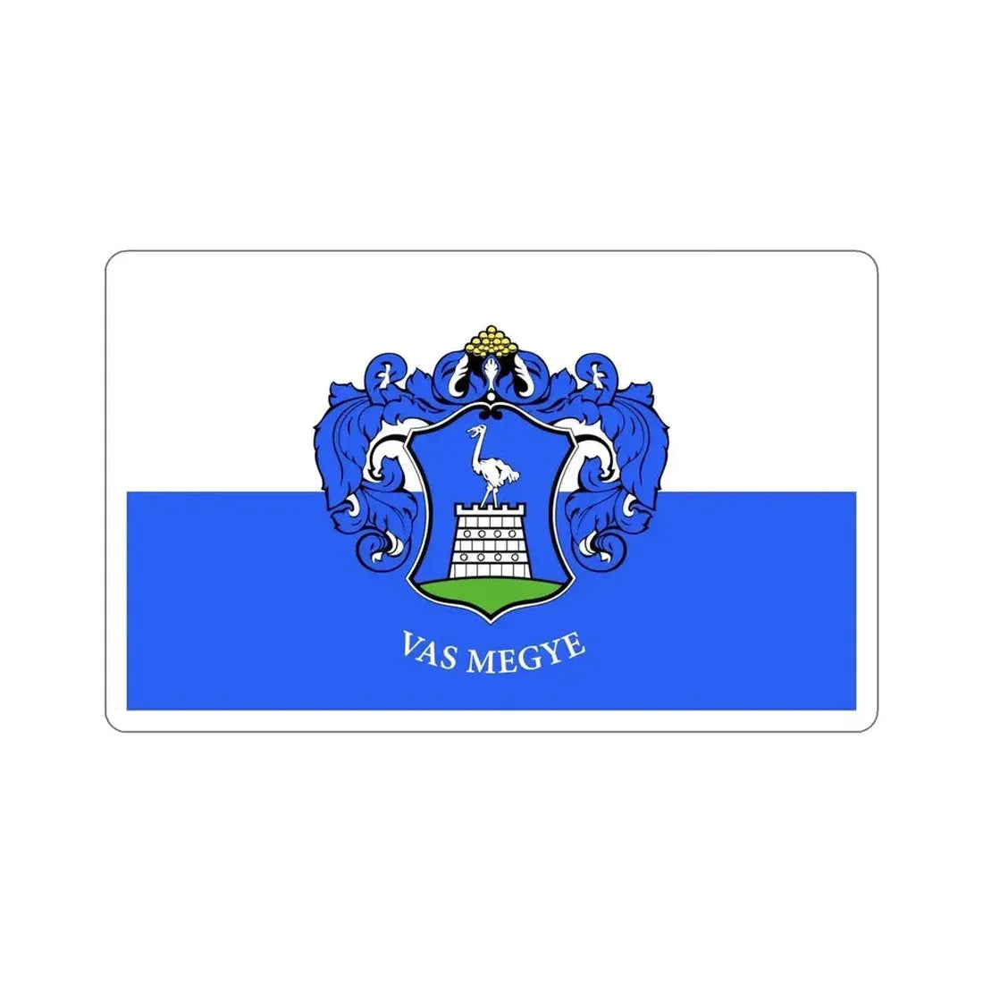 Flag of Vas County Hungary STICKER Vinyl Die-Cut Decal - The Sticker Space
