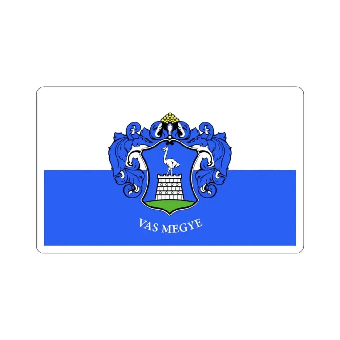 Flag of Vas County Hungary STICKER Vinyl Die-Cut Decal - The Sticker Space