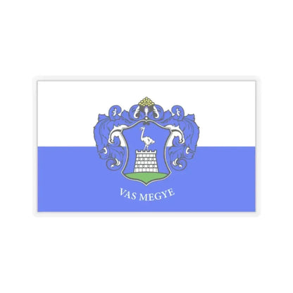 Flag of Vas County Hungary - STICKER Vinyl Kiss-Cut Decal 2 Inch Transparent - The Sticker Space
