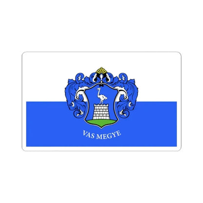 Flag of Vas County Hungary - STICKER Vinyl Kiss-Cut Decal 2 Inch White - The Sticker Space