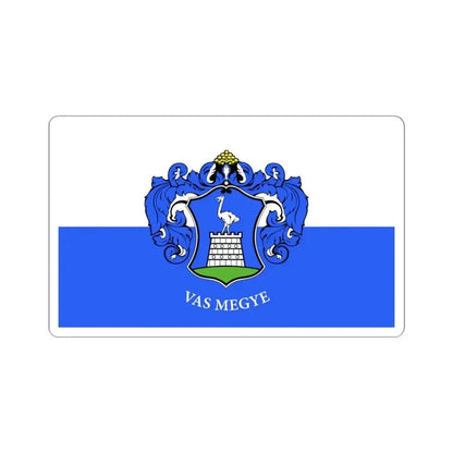 Flag of Vas County Hungary - STICKER Vinyl Kiss-Cut Decal 6 Inch White - The Sticker Space