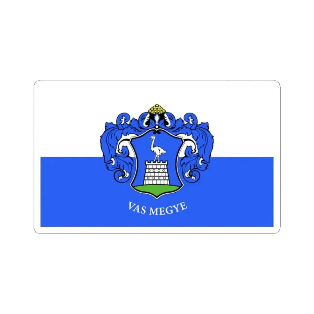 Flag of Vas County Hungary - STICKER Vinyl Kiss-Cut Decal - The Sticker Space