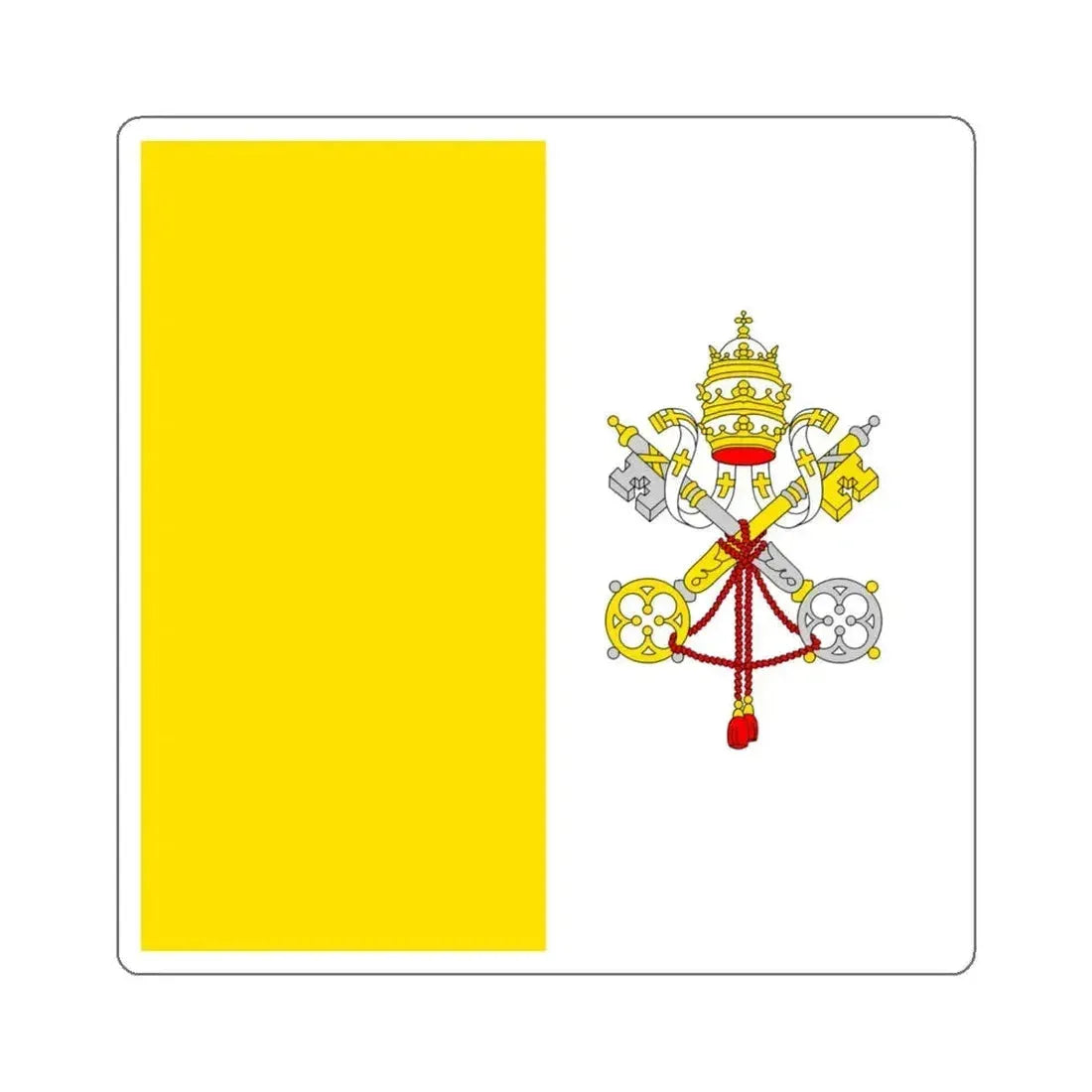Flag of Vatican City STICKER Vinyl Die-Cut Decal 5 Inch - The Sticker Space