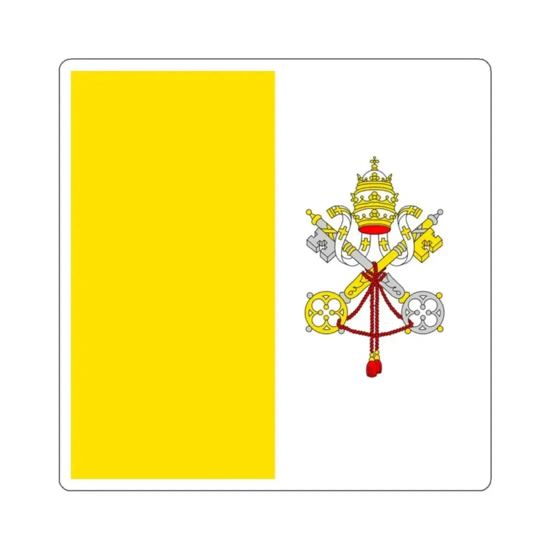 Flag of Vatican City STICKER Vinyl Die-Cut Decal - The Sticker Space