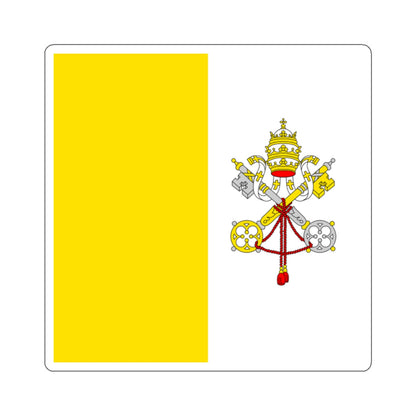 Flag of Vatican City STICKER Vinyl Die-Cut Decal-White-The Sticker Space