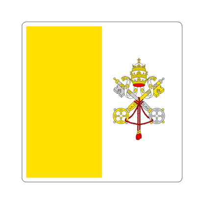 Flag of Vatican City STICKER Vinyl Die-Cut Decal-White-The Sticker Space