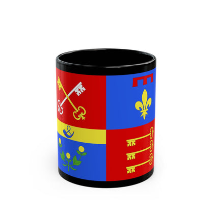 Flag of Vaucluse France 2 - Black Coffee Mug-11oz-The Sticker Space