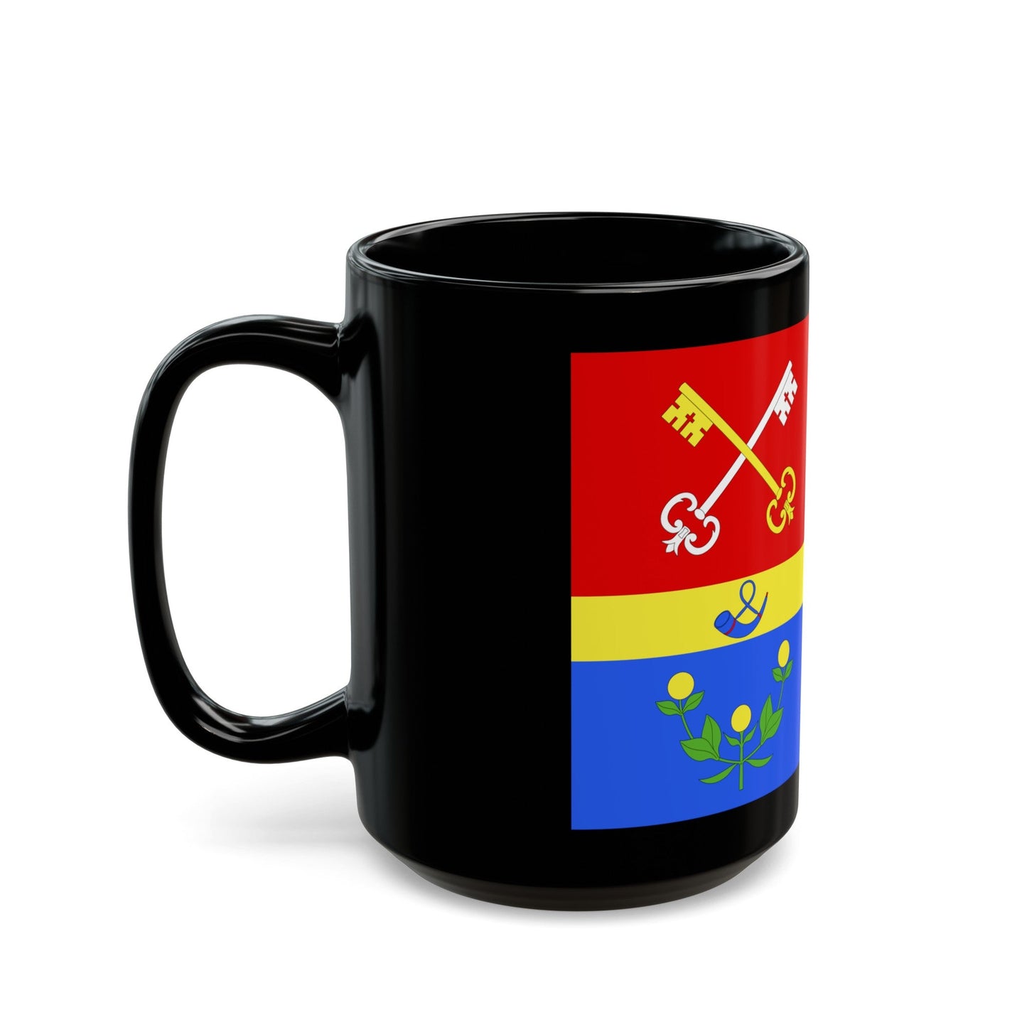 Flag of Vaucluse France 2 - Black Coffee Mug-The Sticker Space