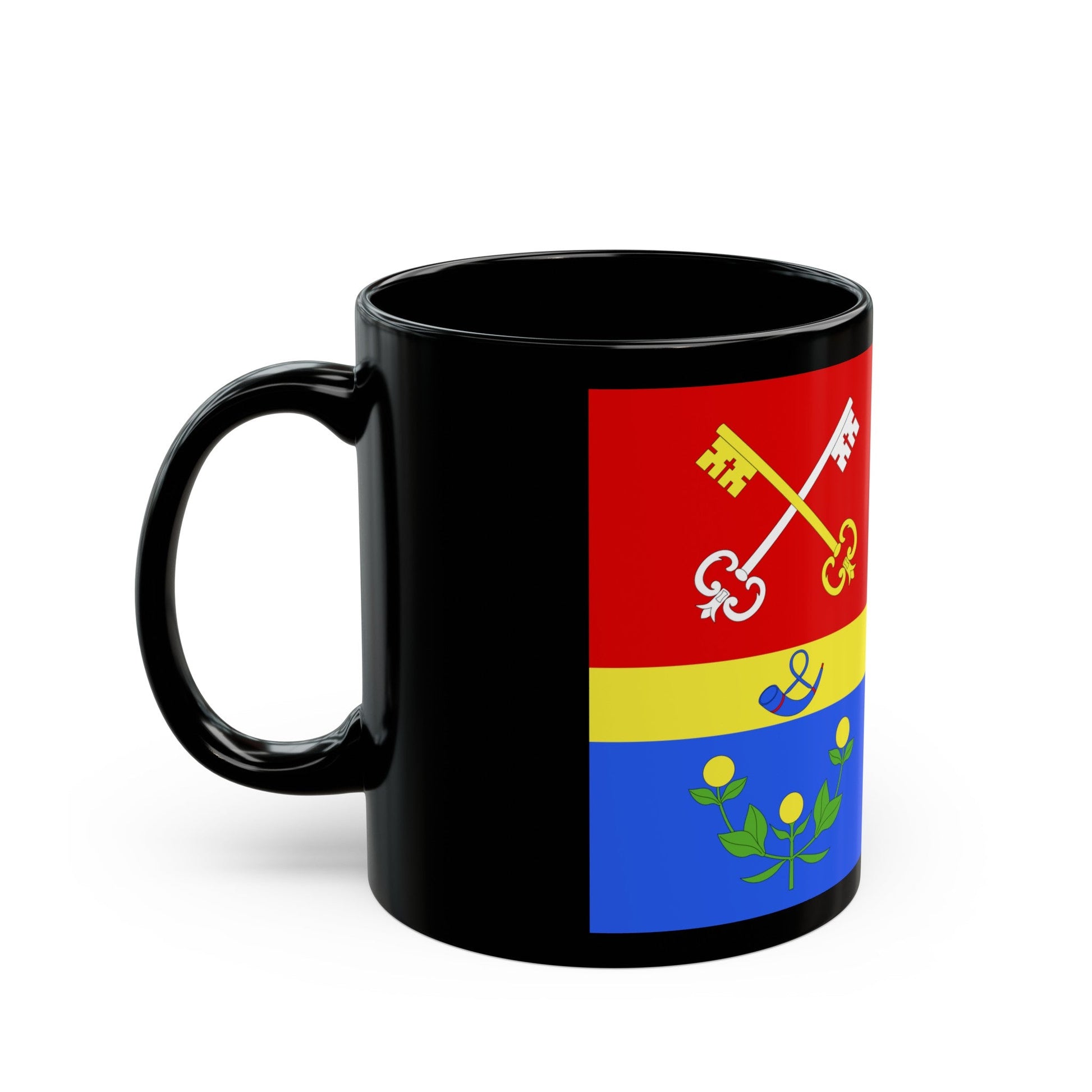 Flag of Vaucluse France 2 - Black Coffee Mug-The Sticker Space