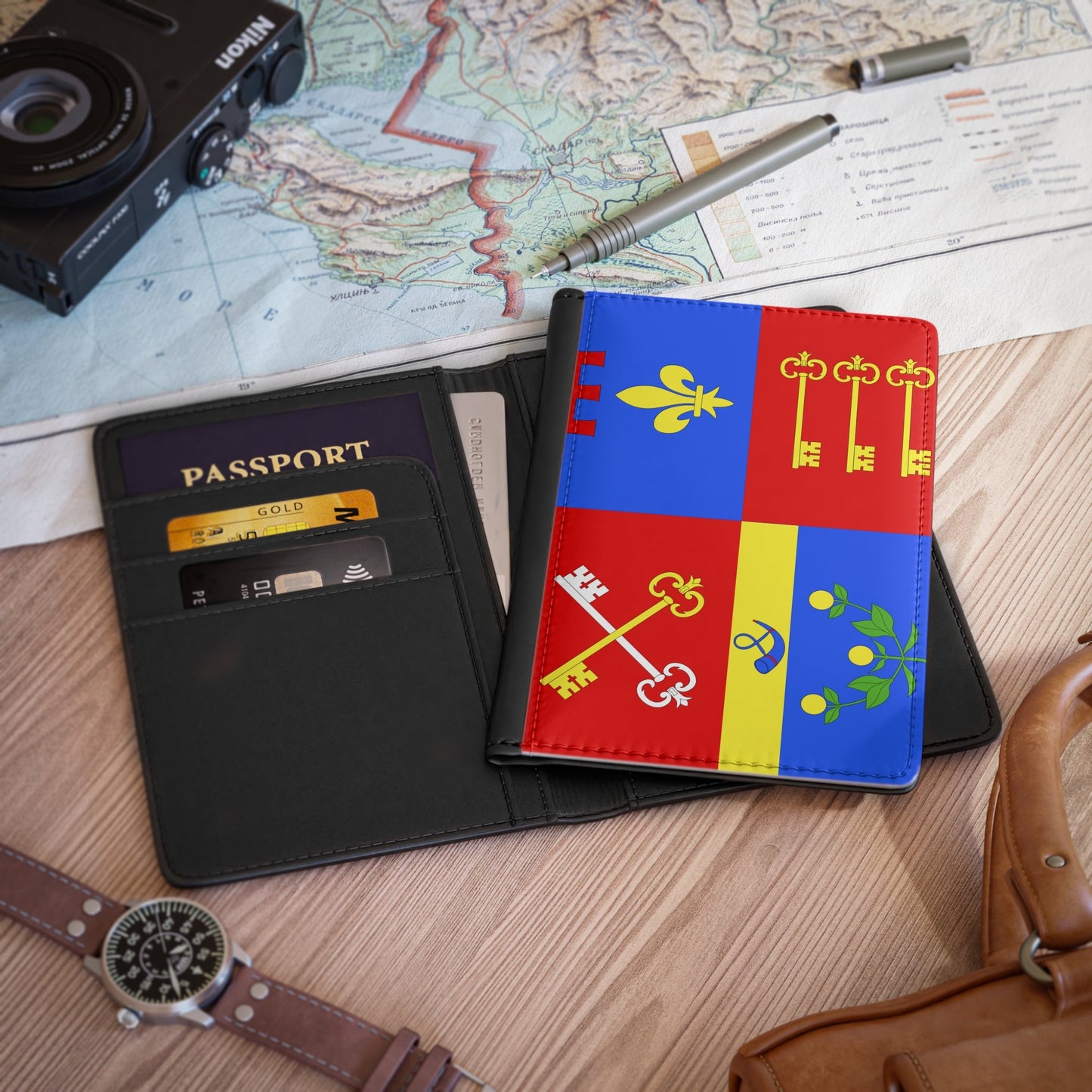 Flag of Vaucluse France 2 - Passport Holder