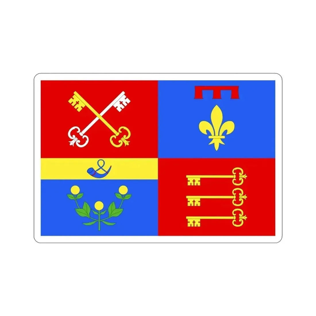 Flag of Vaucluse France 2 STICKER Vinyl Die-Cut Decal 3 Inch - The Sticker Space