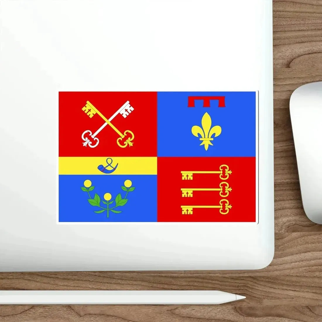 Flag of Vaucluse France 2 STICKER Vinyl Die-Cut Decal - The Sticker Space