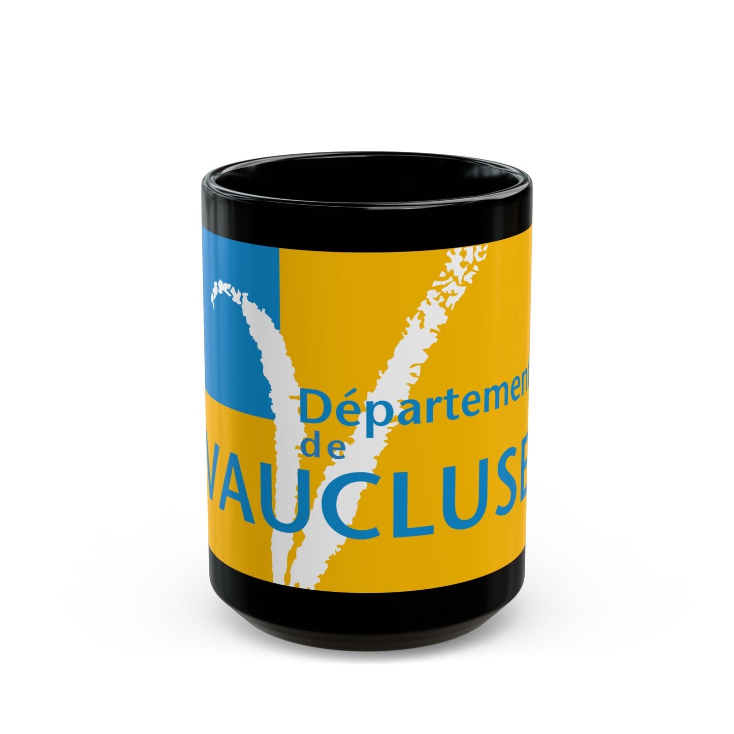 Flag of Vaucluse France - Black Coffee Mug-15oz-The Sticker Space