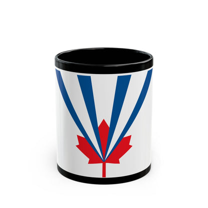 Flag of Vaughan Ontario Canada - Black Coffee Mug-11oz-The Sticker Space