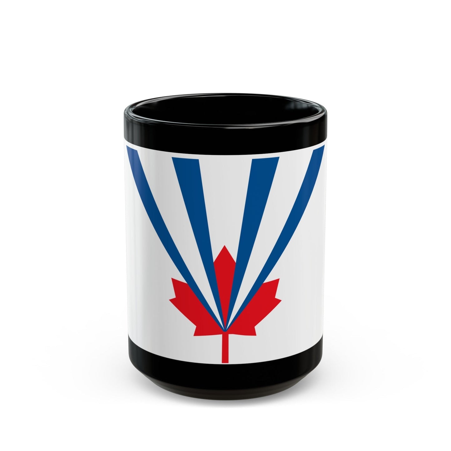 Flag of Vaughan Ontario Canada - Black Coffee Mug-15oz-The Sticker Space