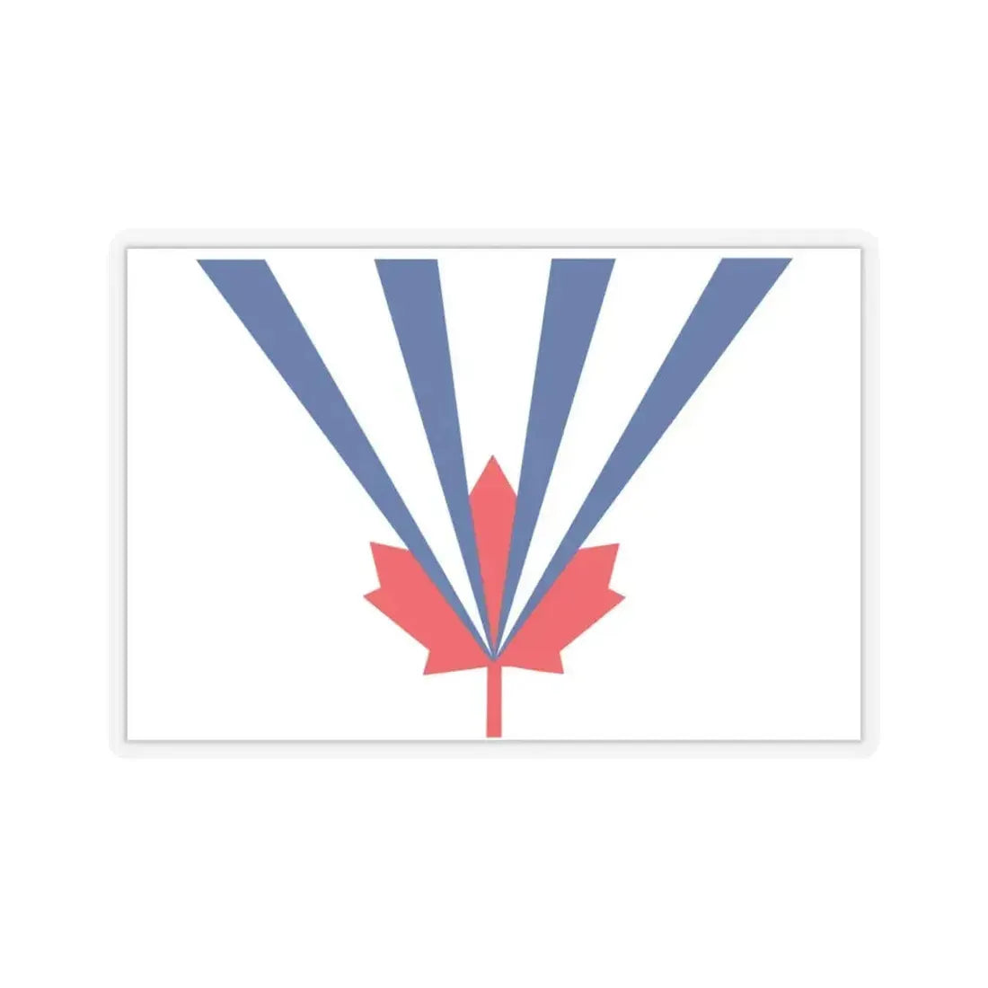 Flag of Vaughan Ontario Canada - STICKER Vinyl Kiss-Cut Decal 3 Inch Transparent - The Sticker Space