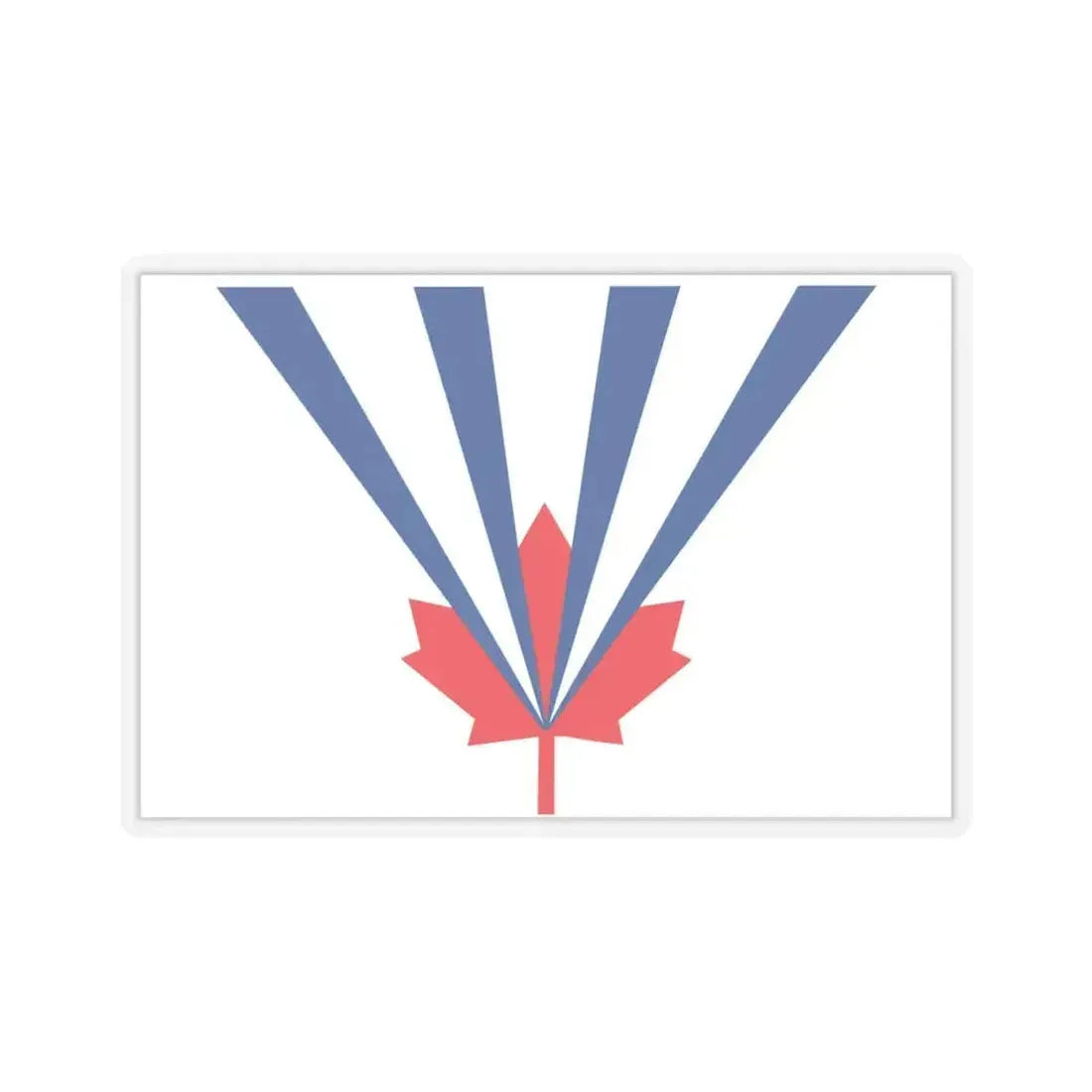 Flag of Vaughan Ontario Canada - STICKER Vinyl Kiss-Cut Decal 4 Inch Transparent - The Sticker Space