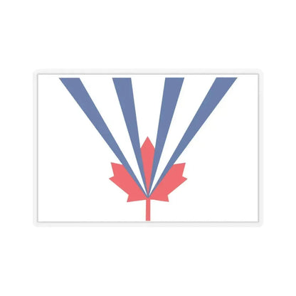 Flag of Vaughan Ontario Canada - STICKER Vinyl Kiss-Cut Decal 4 Inch Transparent - The Sticker Space