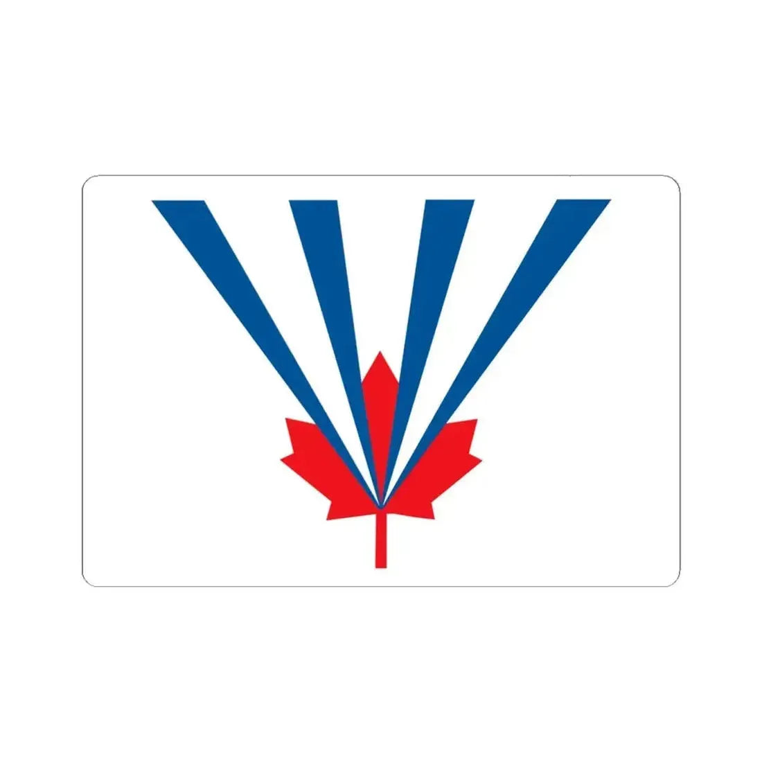 Flag of Vaughan Ontario Canada - STICKER Vinyl Kiss-Cut Decal 4 Inch White - The Sticker Space