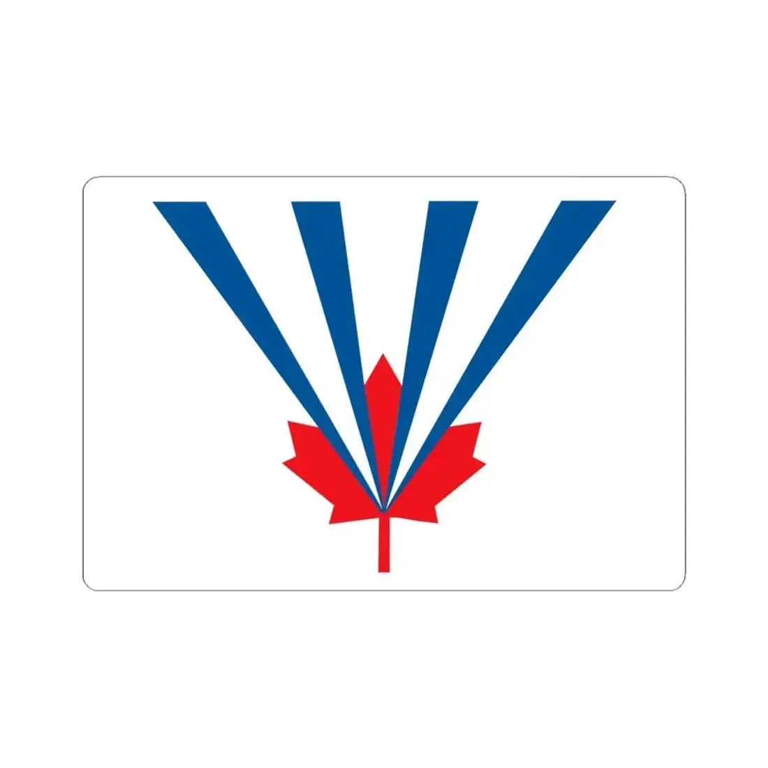 Flag of Vaughan Ontario Canada - STICKER Vinyl Kiss-Cut Decal 6 Inch White - The Sticker Space