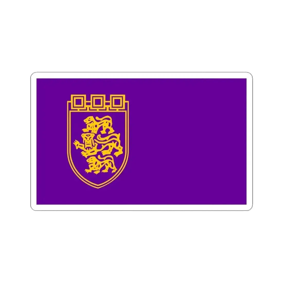 Flag of Veliko Tarnovo (Bulgaria) STICKER Vinyl Kiss-Cut Decal 3 Inch White - The Sticker Space