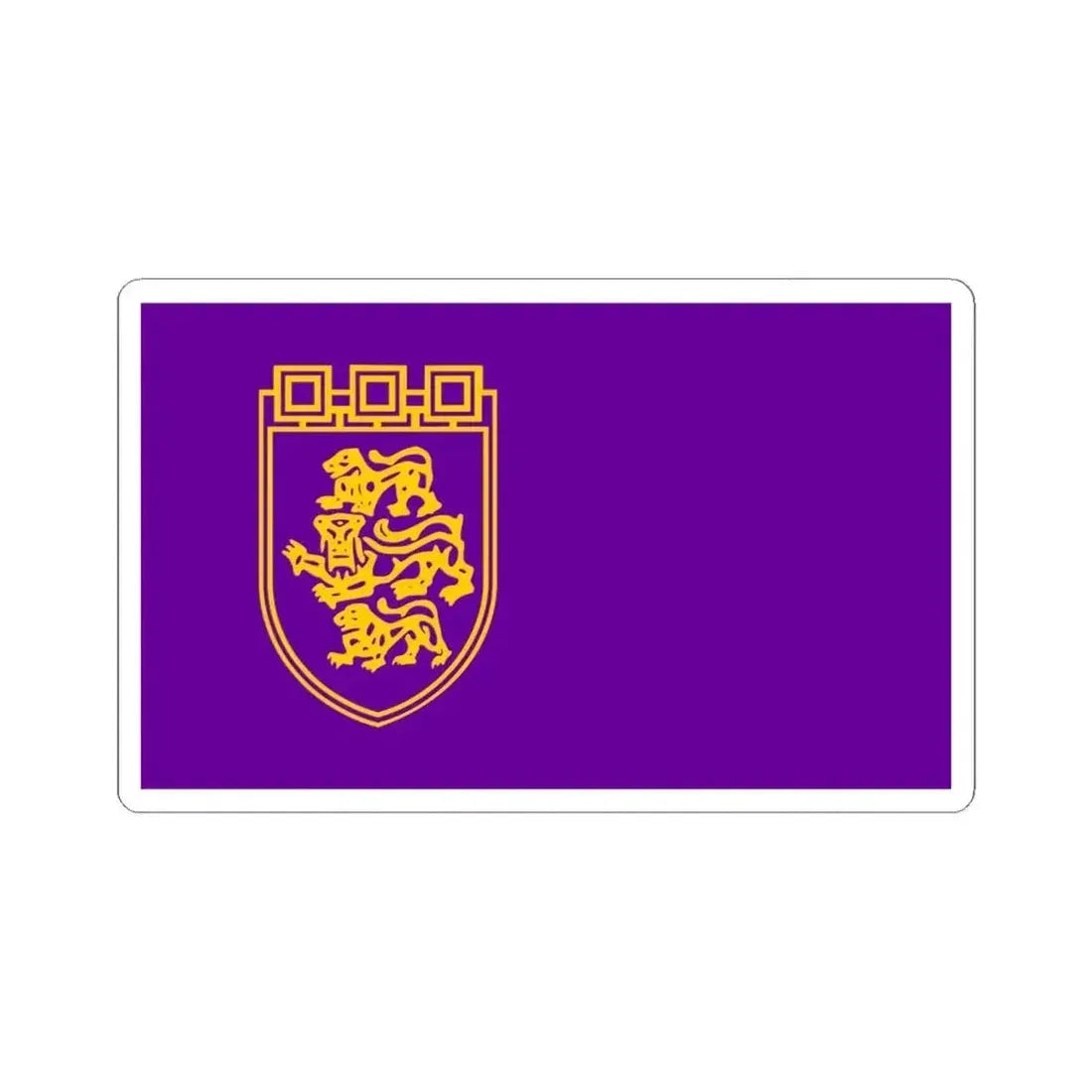 Flag of Veliko Tarnovo (Bulgaria) STICKER Vinyl Kiss-Cut Decal 6 Inch White - The Sticker Space