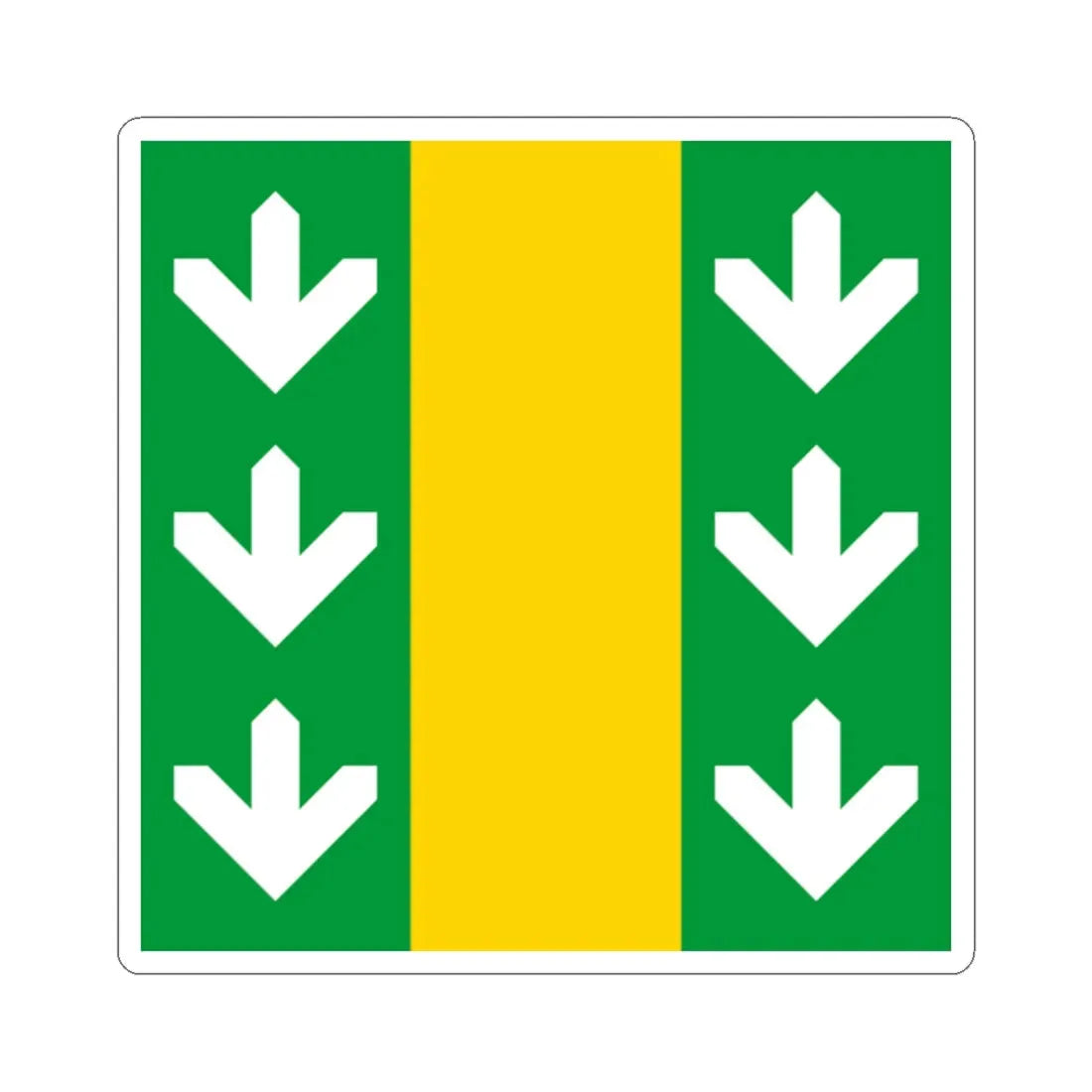 Flag of Velyki Birky (Ukraine) STICKER Vinyl Kiss-Cut Decal 2 Inch White - The Sticker Space