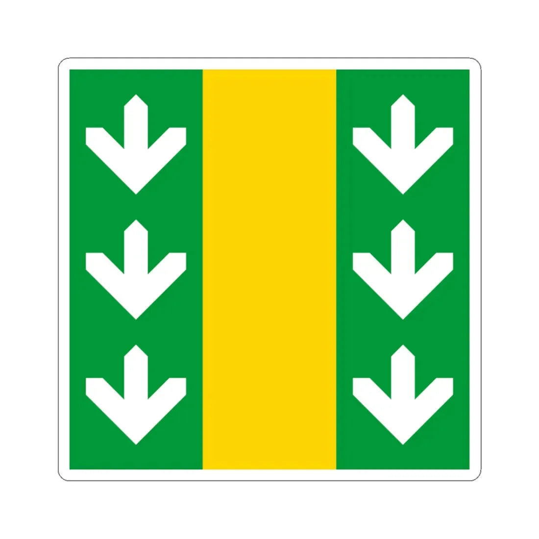 Flag of Velyki Birky (Ukraine) STICKER Vinyl Kiss-Cut Decal 3 Inch White - The Sticker Space