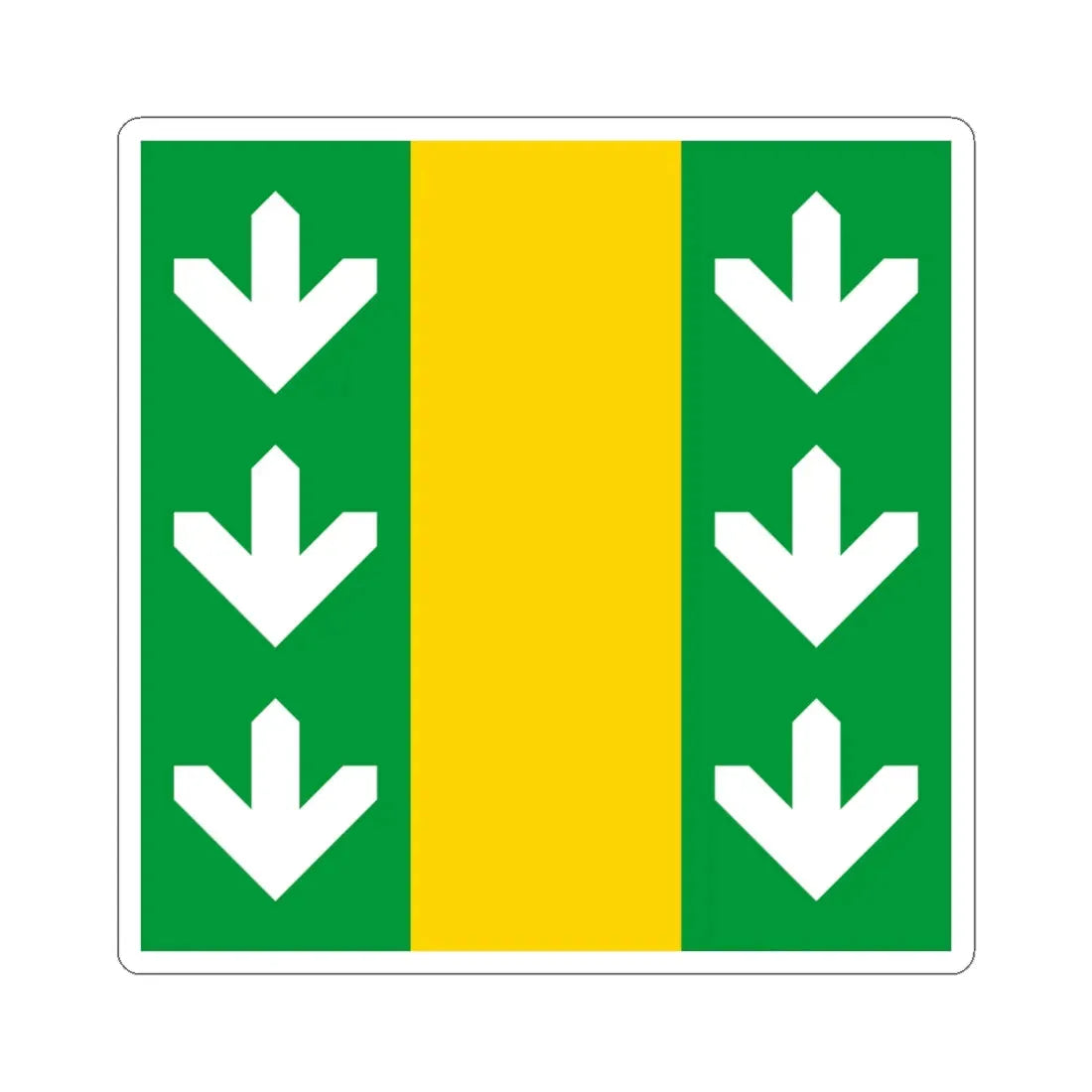 Flag of Velyki Birky (Ukraine) STICKER Vinyl Kiss-Cut Decal 4 Inch White - The Sticker Space