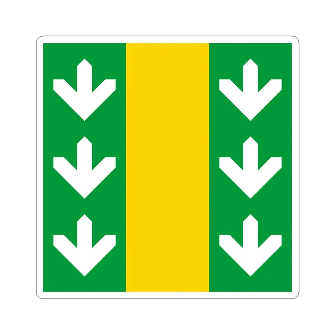 Flag of Velyki Birky (Ukraine) STICKER Vinyl Kiss-Cut Decal 6 Inch White - The Sticker Space