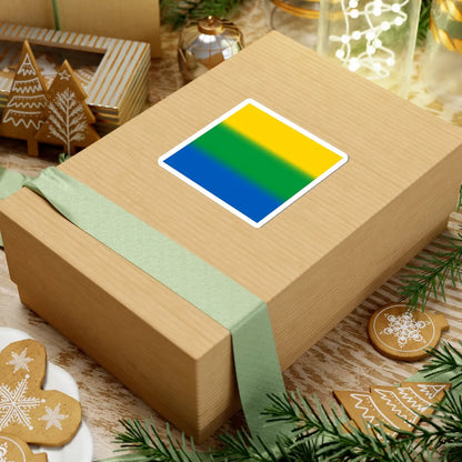 Flag of Velykyi Yablunets (Ukraine) STICKER Vinyl Kiss-Cut Decal - The Sticker Space